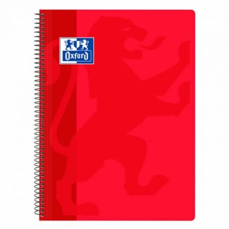 Oxford Cuaderno Classic Cuadriculado Folio Rojo 80 Hojas
